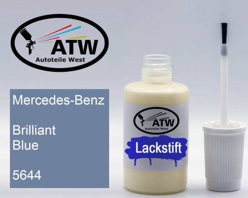 Mercedes-Benz, Brilliant Blue, 5644: 20ml Lackstift, von ATW Autoteile West.